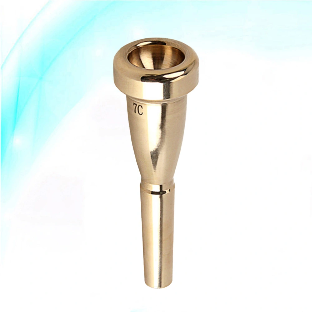 Professional Trumpet Mouthpiece 7C Gold Plated Metal Trompeta Bullet Shape Mouthpiece