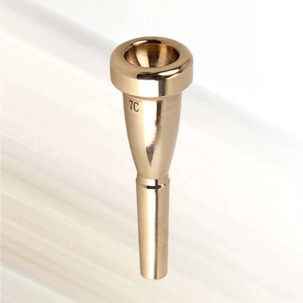 Professional Trumpet Mouthpiece 7C Gold Plated Metal Trompeta Bullet Shape Mouthpiece