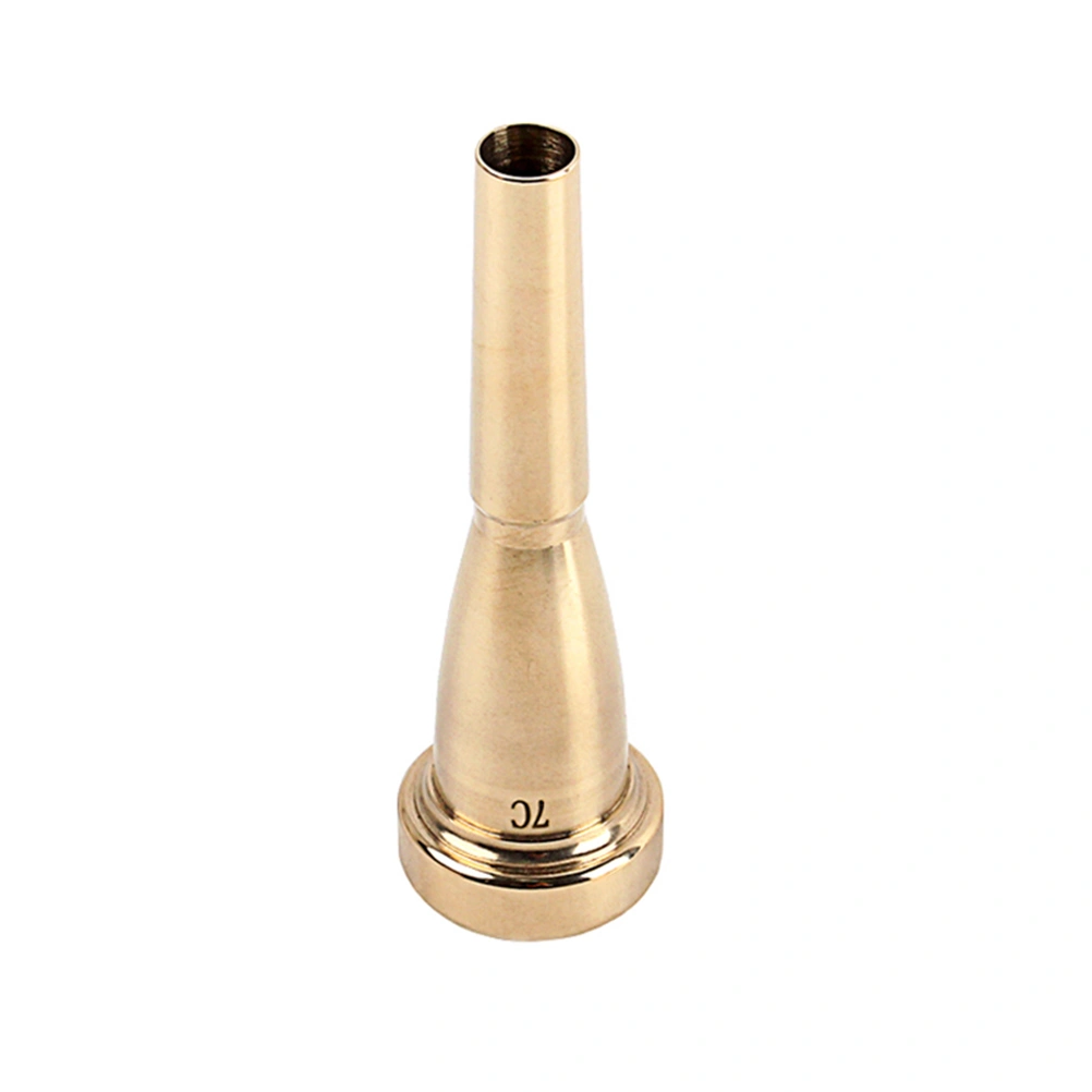 Professional Trumpet Mouthpiece 7C Gold Plated Metal Trompeta Bullet Shape Mouthpiece