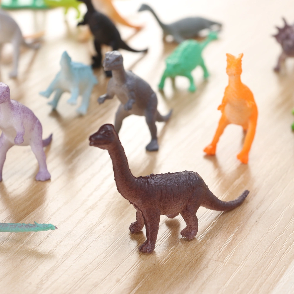 26pcs Mini Simulation Dinosaur Model Bagged Dinosaur Toy Set Plastic Small Dinosaur Children's Toy(24 Small Dinosaurs + 2 Trees)