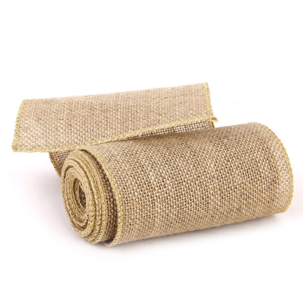 3M Hessian Jute Craft Ribbon Tablecloth for DIY Crafts Home Wedding Decoration (Brown)