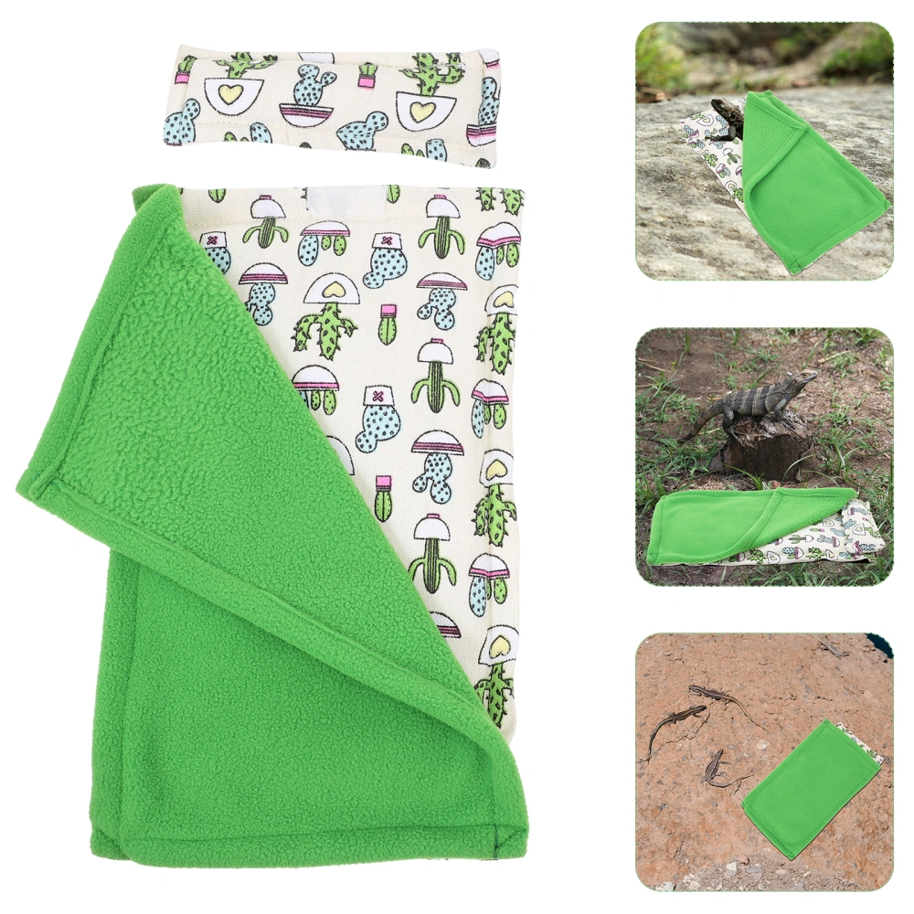 Lizard Sleeping Bag Reptile Sleeping Cushion with Pillow Cartoon Pattern Reptile Mat