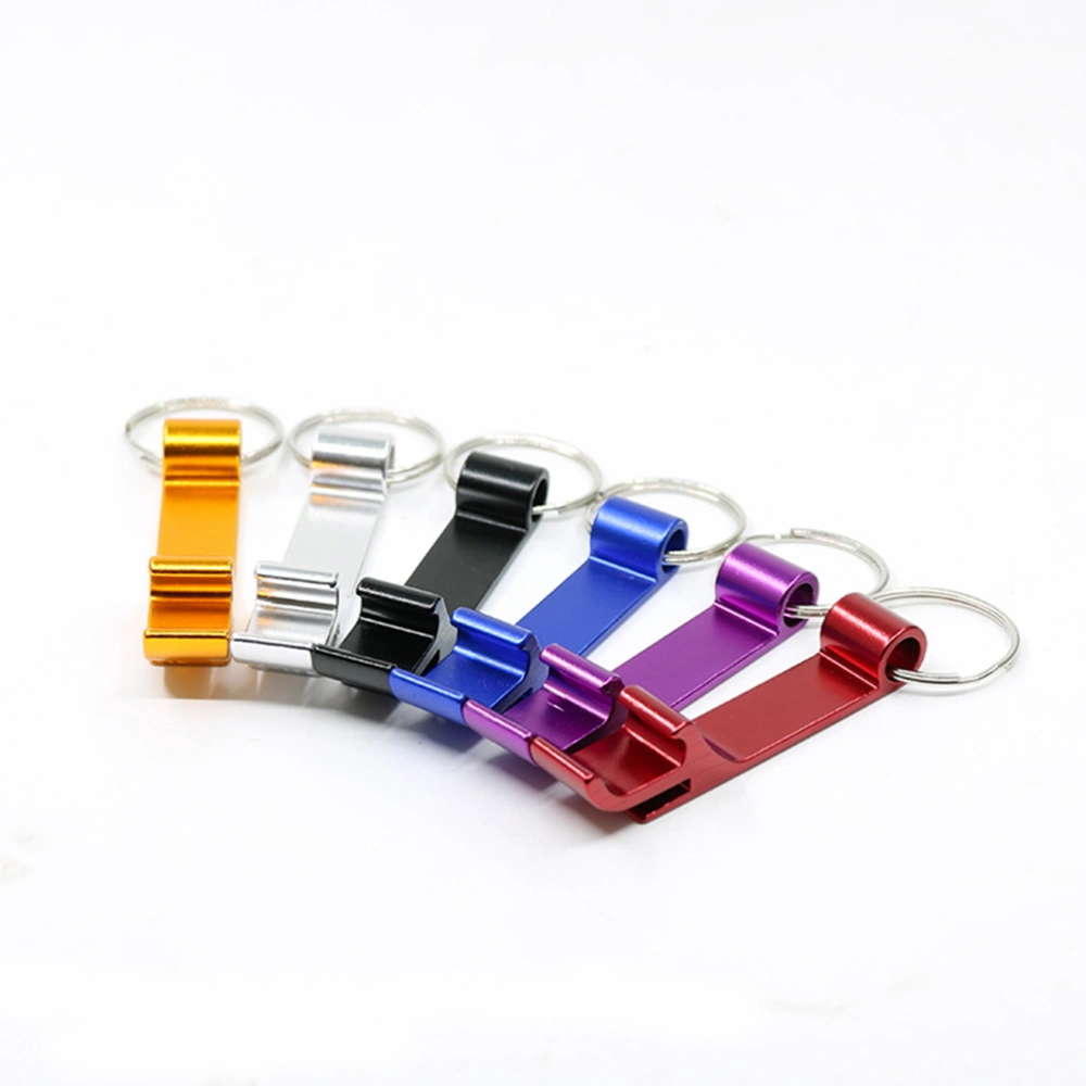 10pcs Mini Beer Bottle Opener Kitchen Bar Tool Aluminum Alloy Portable Bottle Opener Key Ring Chain Home Accessaries(Color Randomization)