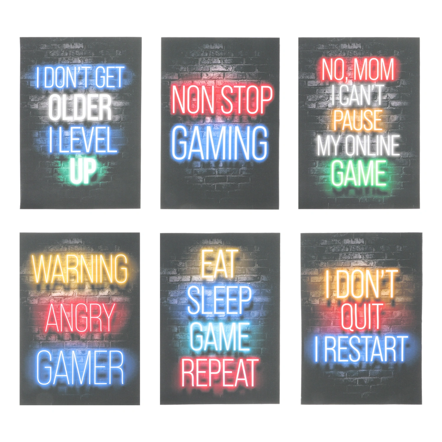 6pcs Canvas Painting Living Room Bedroom Hanging Wall Art Painting Posters for Boys Room