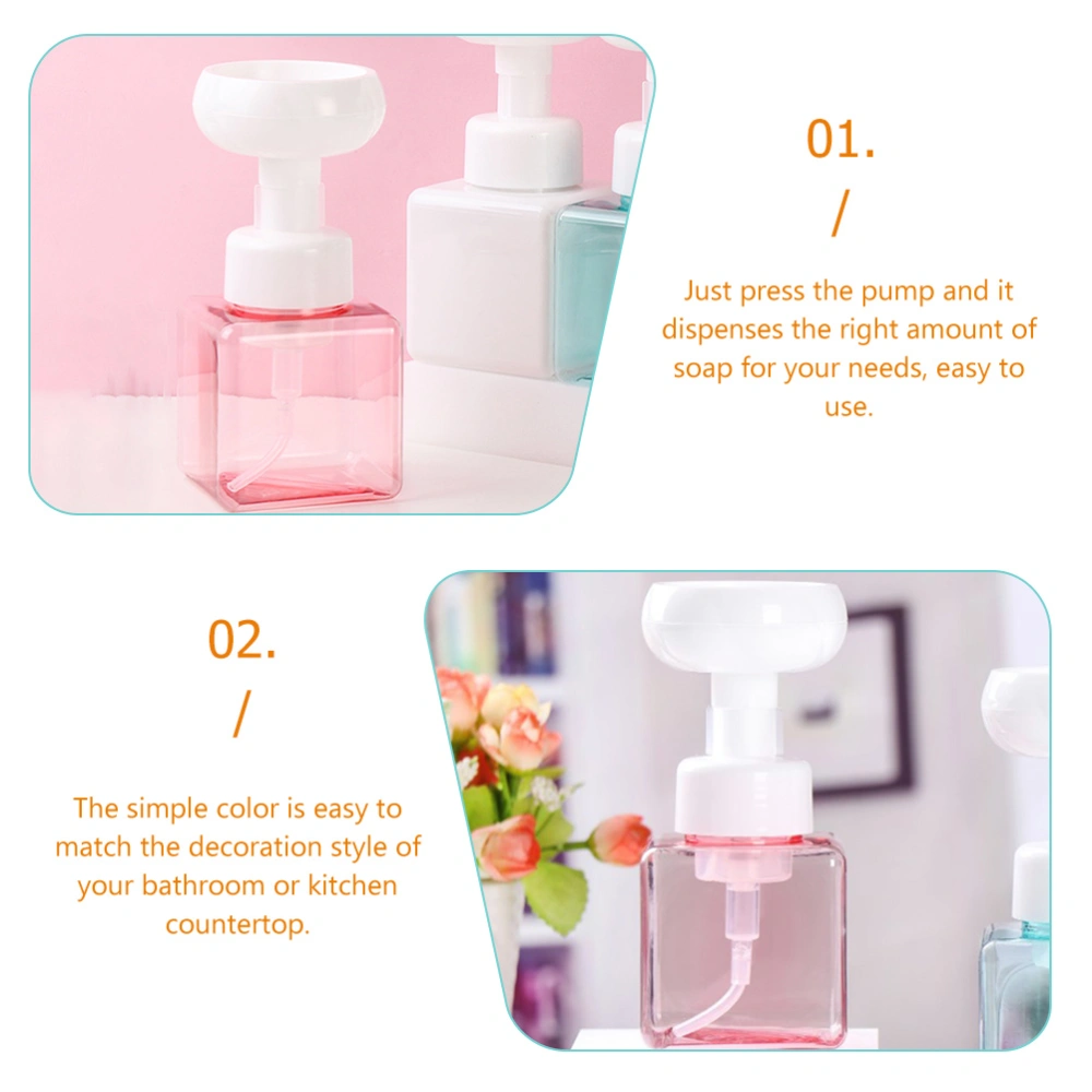 2Pcs Pump Bottles Shampoo Bottle Refillable Liquid Dispensers Soap Dispenser(250ml)