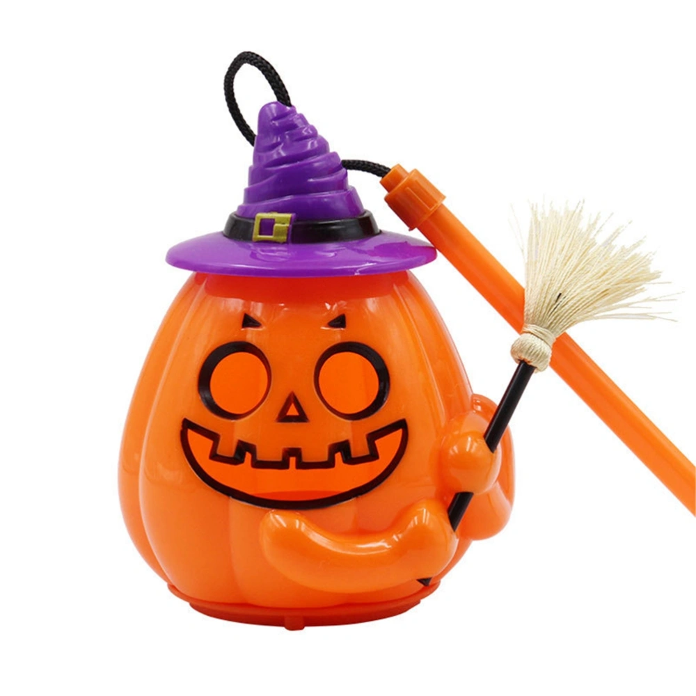 Halloween Pumpkin Lights Portable Sound Light-emitting Battery Lights Pattern A (Orange)