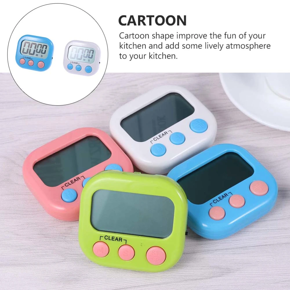 2pcs Cartoon Timer Cooking Countdown Timer Kitchen Chef Clock (Random Color)