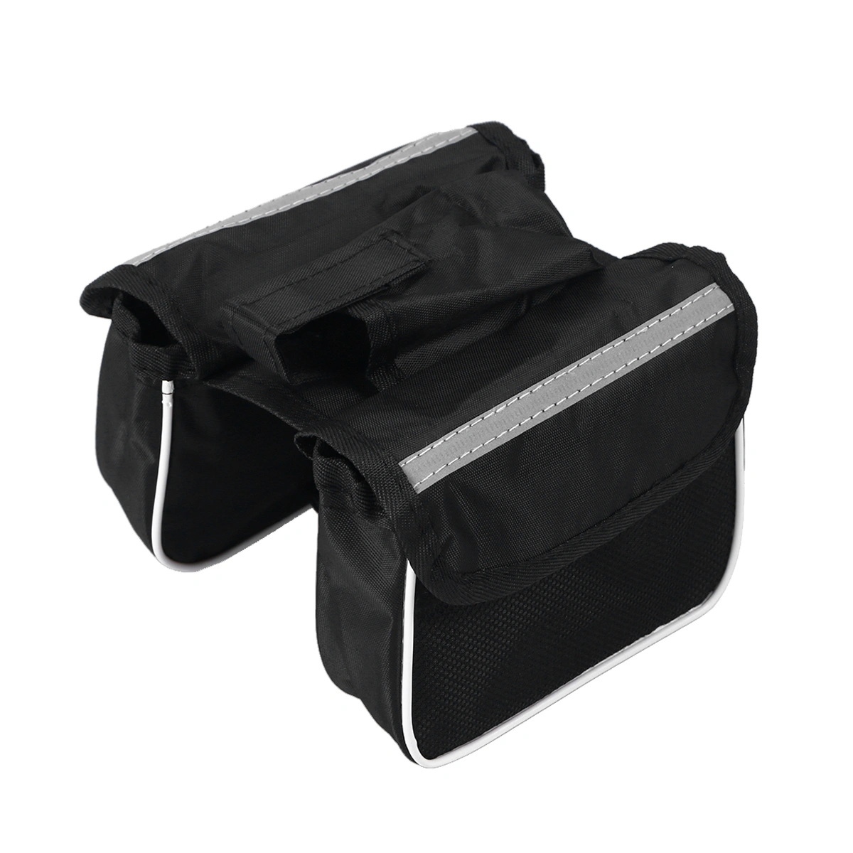 Cycling Bike Tube Handlebar Bag Reflective Road Bike MTB Bag (Black)