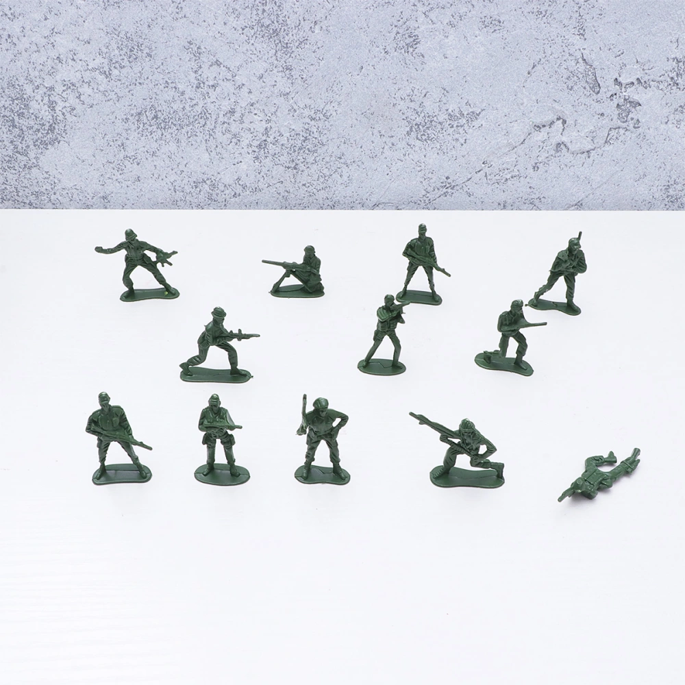 144pcs 4.5CM Mini Plastic Military Soldiers Figures Static Model Men Figures Accessories Play Set for Kids Mixed Green