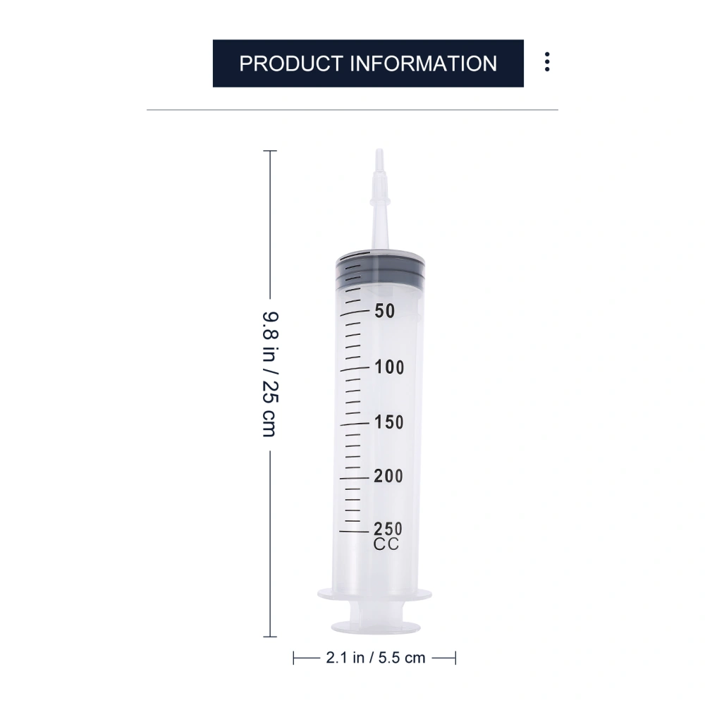 1Pc Medicine Feeder Liquid Measuring  250ml  (Transparent )