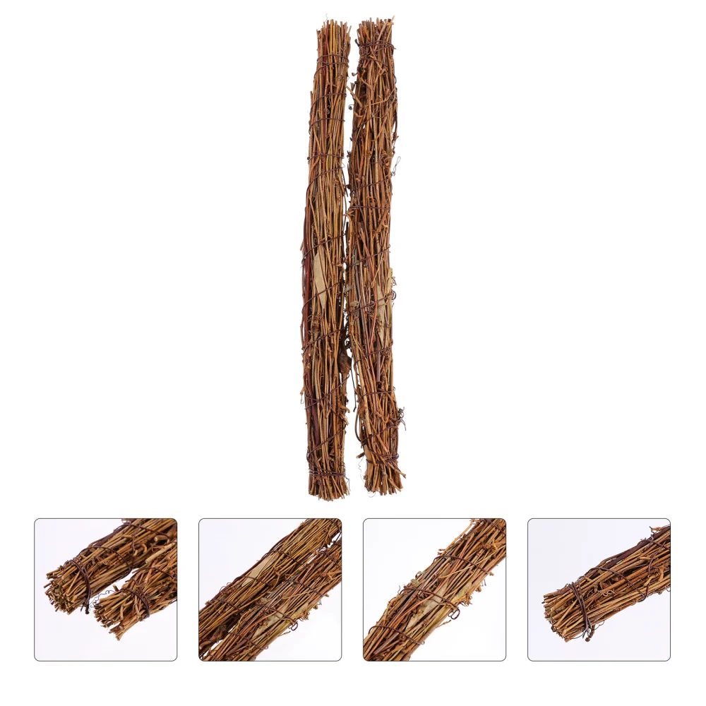 2pcs Natural Rattan Wreath Stem Branch DIY Garland Wedding Layout Decor