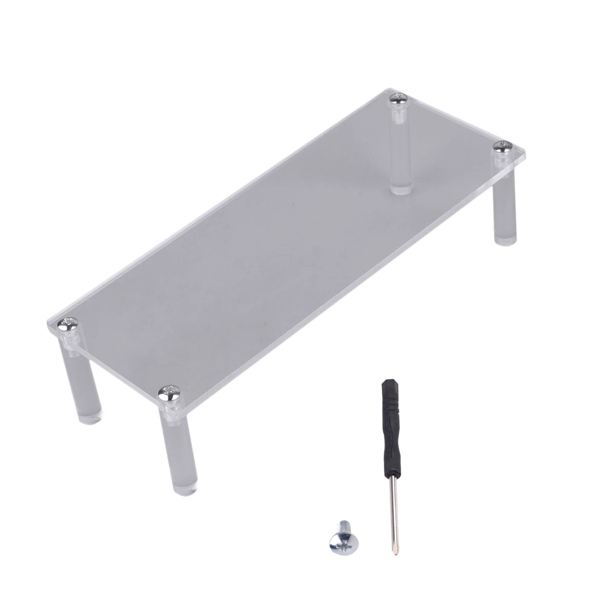 Acrylic Desktop Storage Rack Doll Toy Car Model Dispaly Stand Office Table Organizer Desk Storage Cotainer (Single Layer)