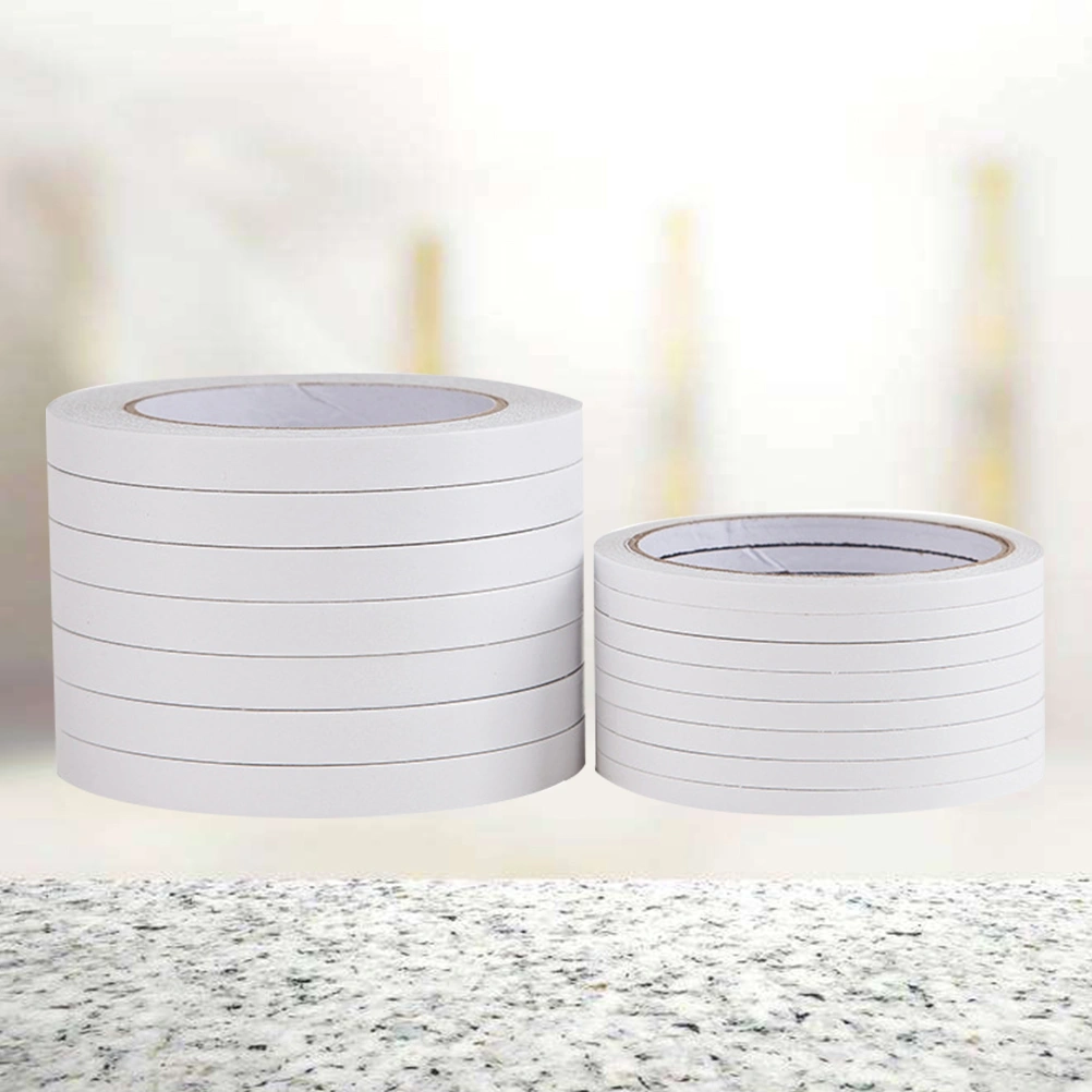 6PCS Office Stationery Handmade Thin Double-sided Tape Transparent Double-sided Adhesive Tape Fastener Tape for Crafts Offfice School Stationery Supplies (10mmX8m)