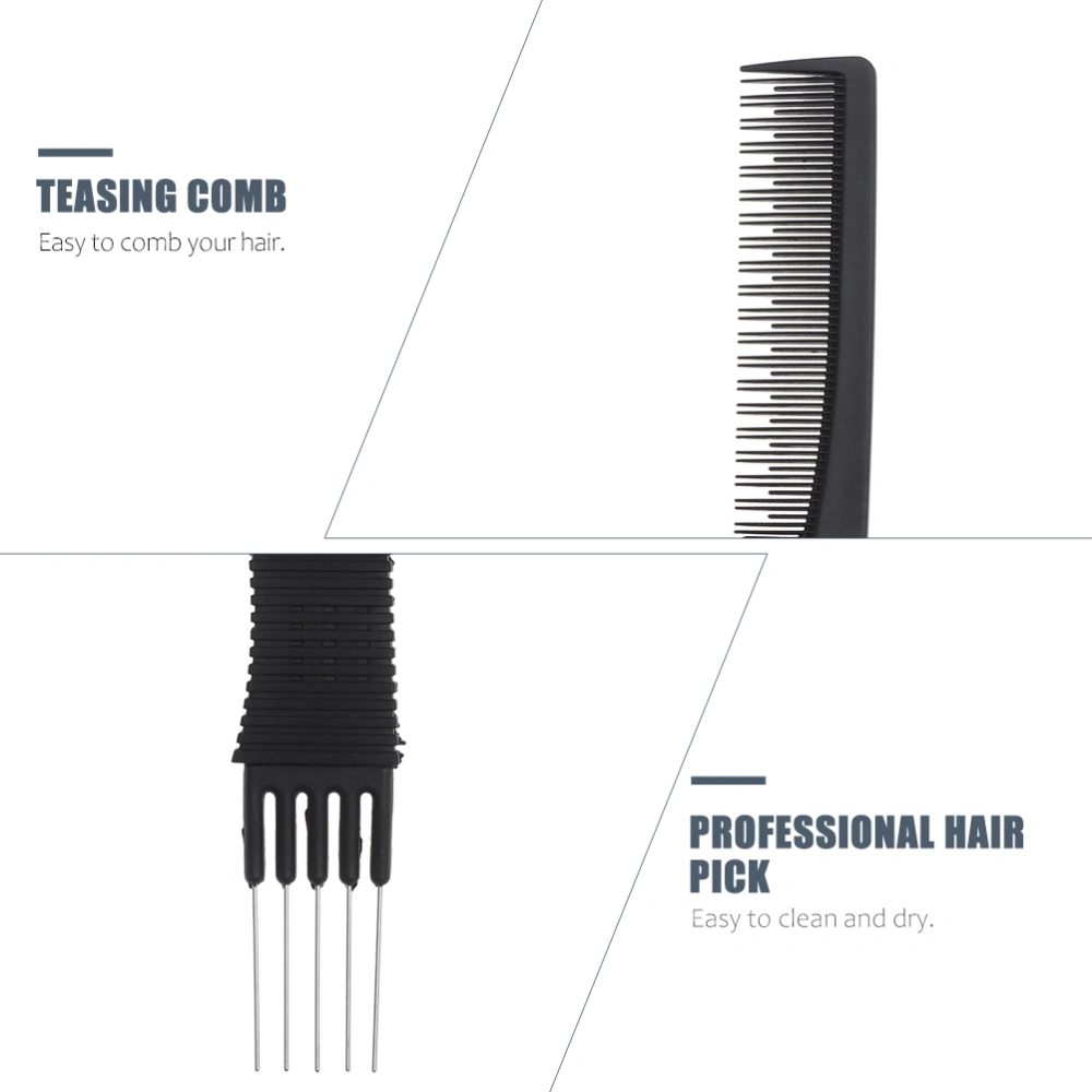 6Pcs Professional Hair Picks Portable Tail Combs Multi-function Hair Combs Hair Accessory