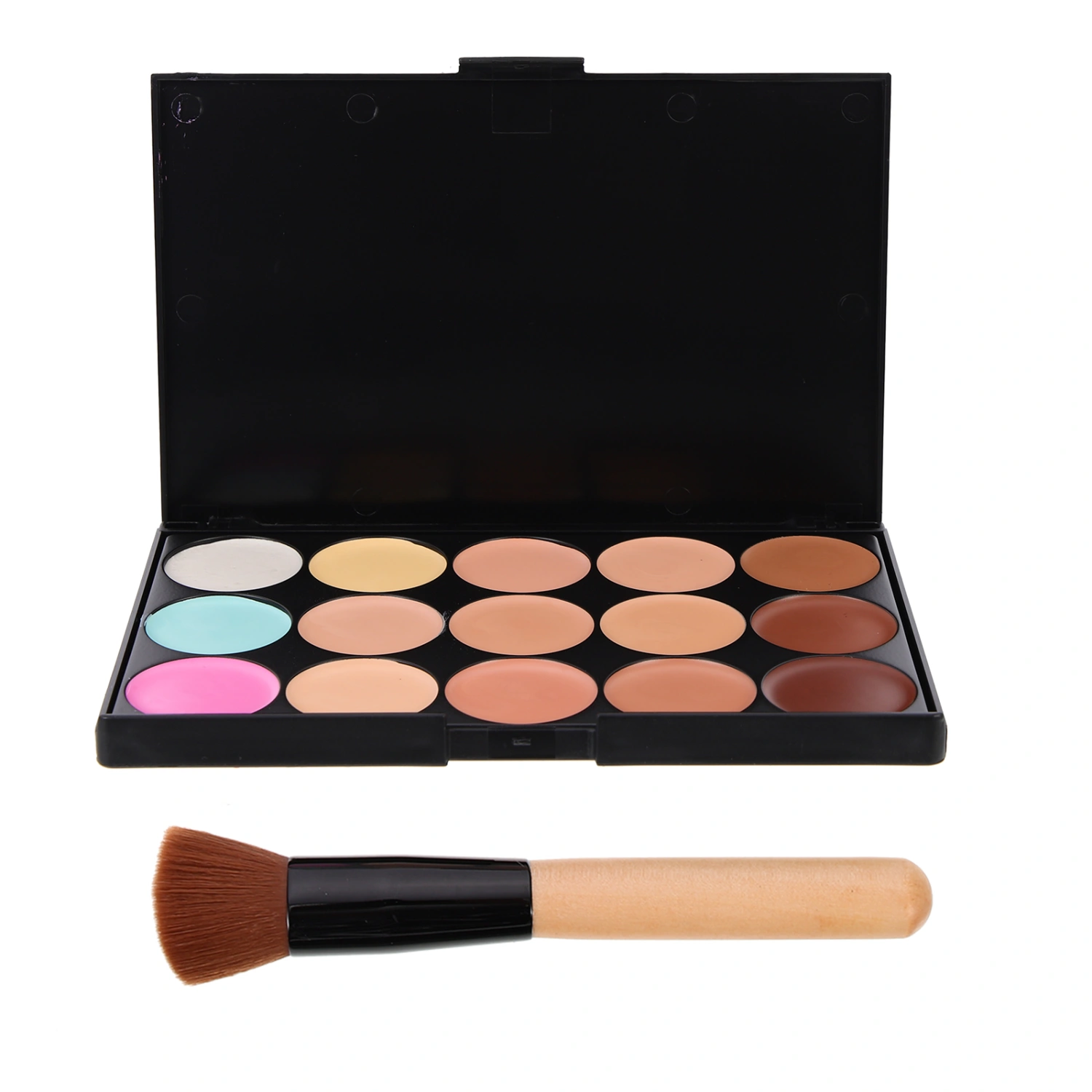 2pcs Face Concealer Pallet Makeup Brush Body Make-up Concealer Pallet Concealer Pallet