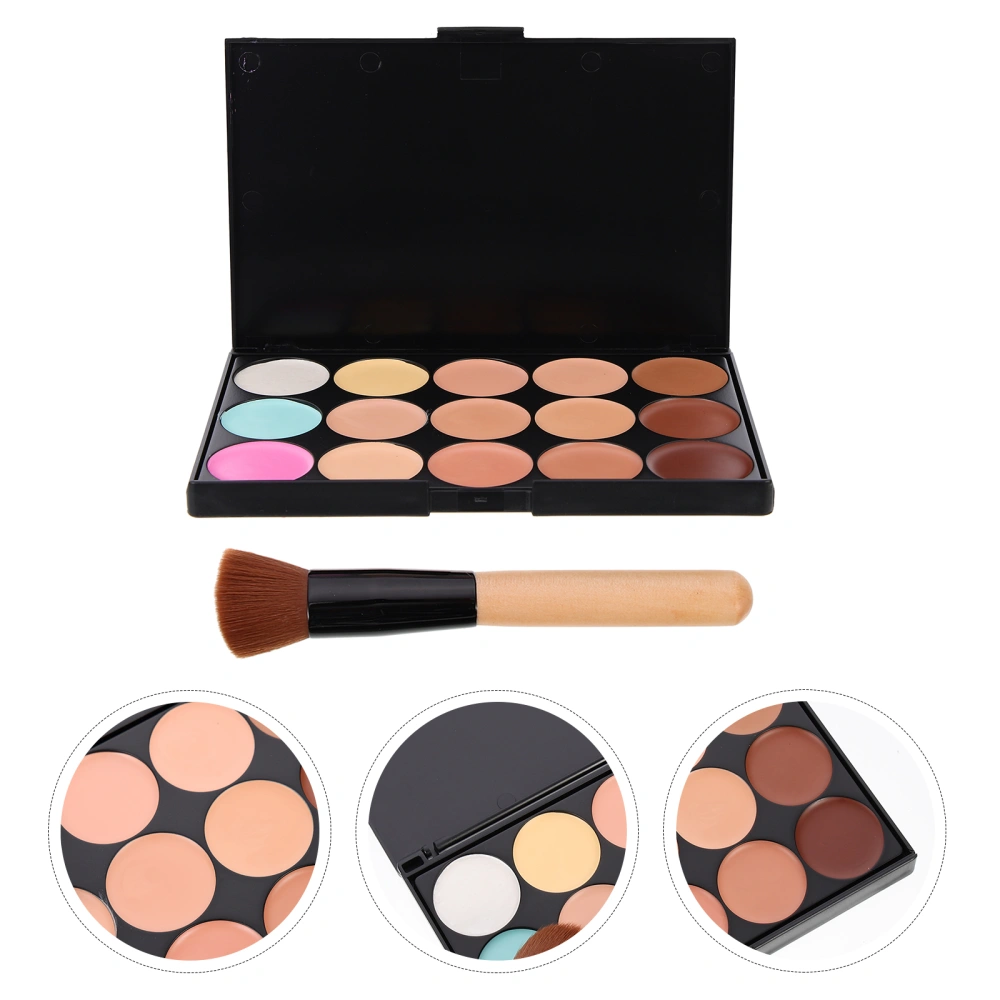 2pcs Face Concealer Pallet Makeup Brush Body Make-up Concealer Pallet Concealer Pallet