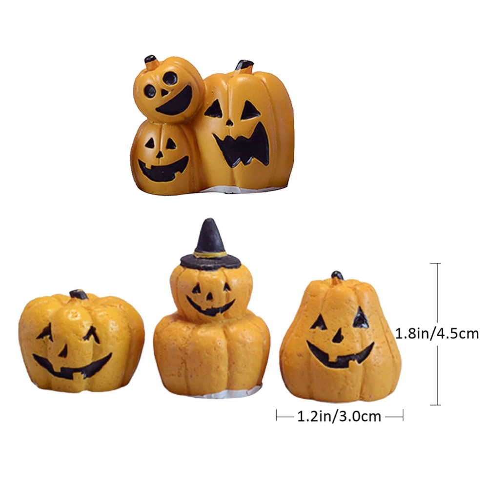 4pcs Creative Halloween Doll Ornaments Home Craft Ornaments (Assorted Color)