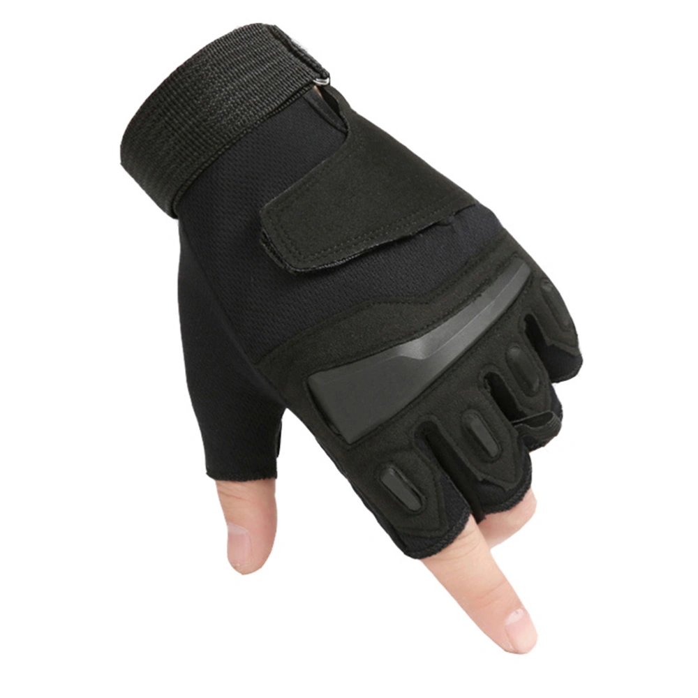 Half Finger Summer Sports Bike Gloves Shockproof Breathable Bike Gloves Cycling Gloves Tactical Gloves for Men Women(Black/XL)