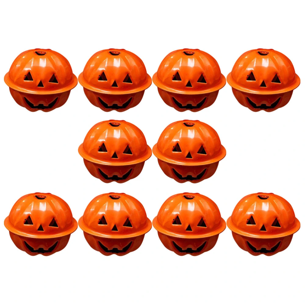 10Pcs Halloween Bell Pendants Pumpkin Shape Bells Halloween Decorations