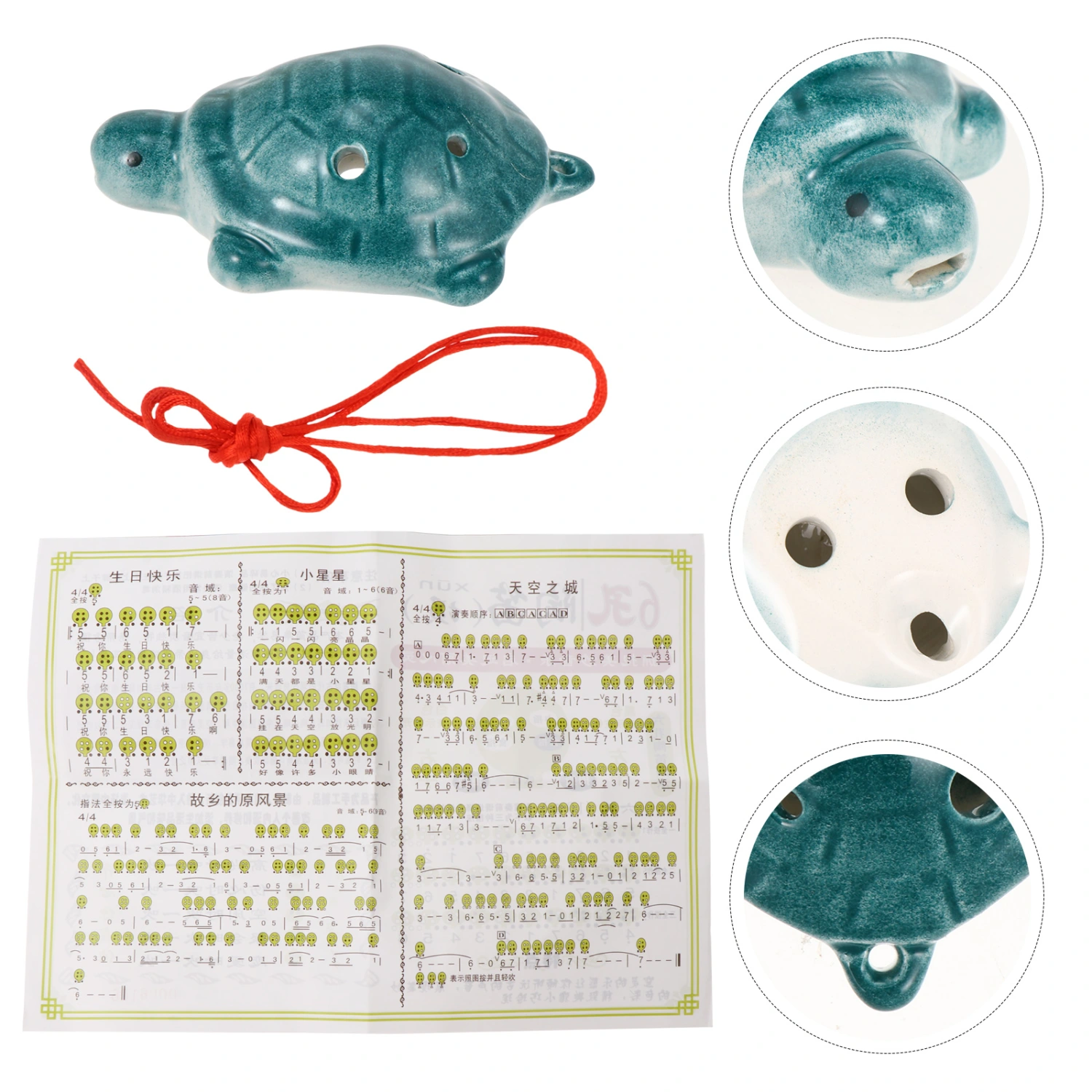 1 Set Ocarina Flute Turtle Shape Ocarina Adorable Ocarina Flute Beginner Ocarina
