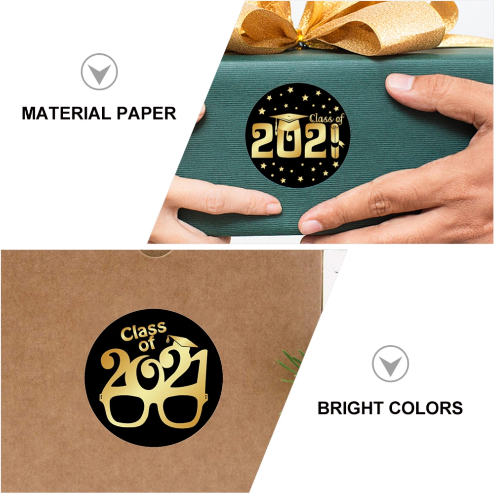 1 Roll Graduation Bag Envelope Seal Stickers Round Gift Bag Sealing Stickers