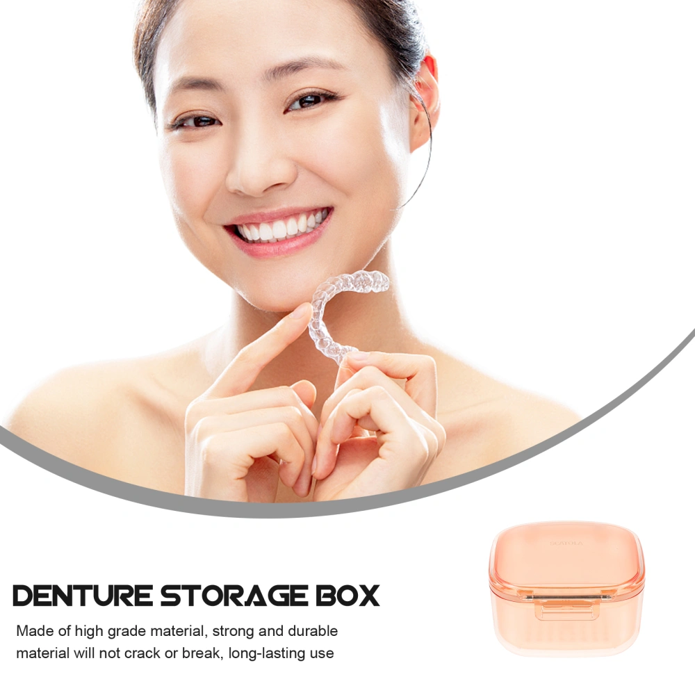 Portable False Tooth Box Professional Denture Box Orthodontic Denture Holder