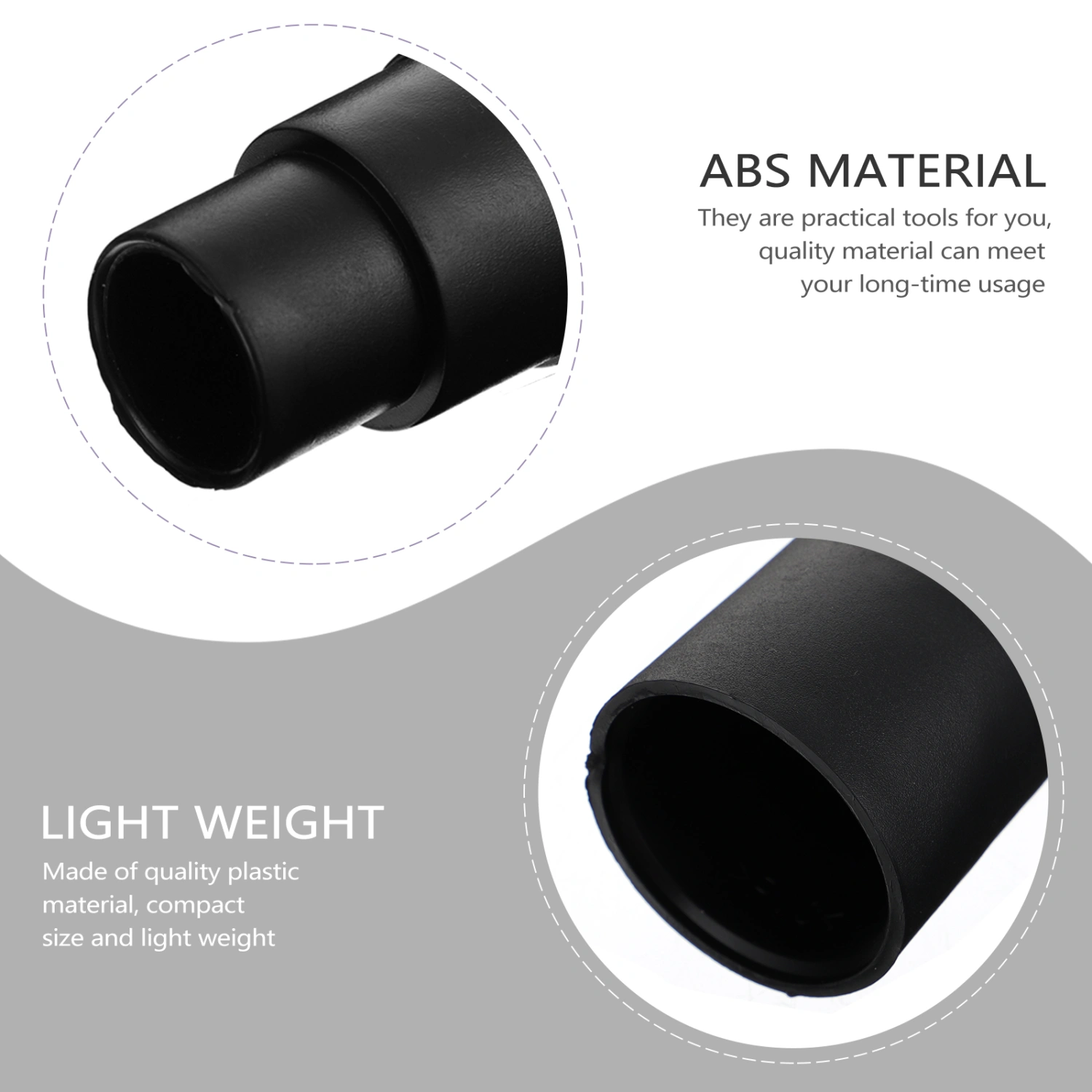 3pcs Practical Vacuum Hose Adapter Plastic Vacuum Hose Converter 25mm/30mm/34mm/42mm