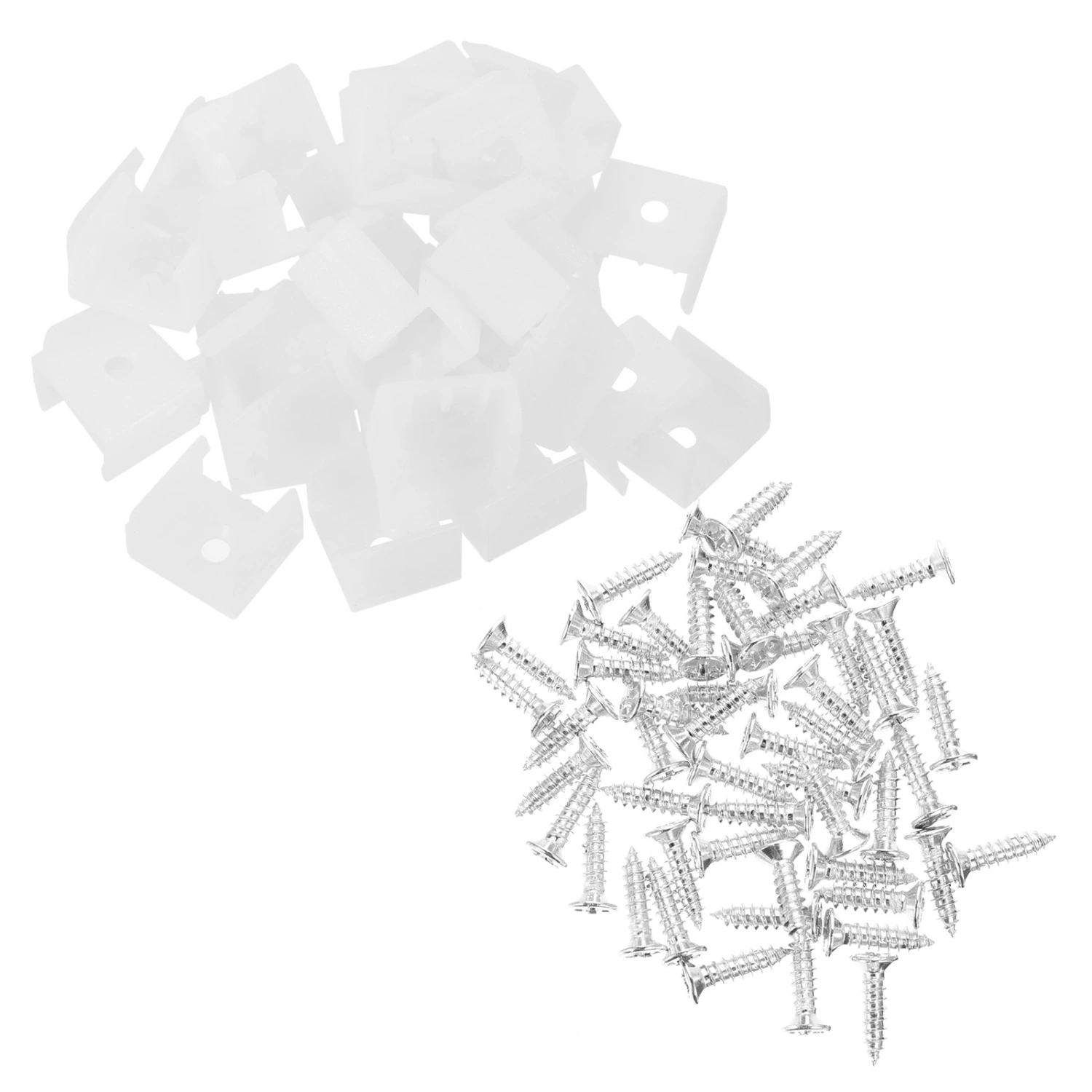 100 Pcs LED Light Strips Clips Light Mounting Clips Plastic LED Strips Clips