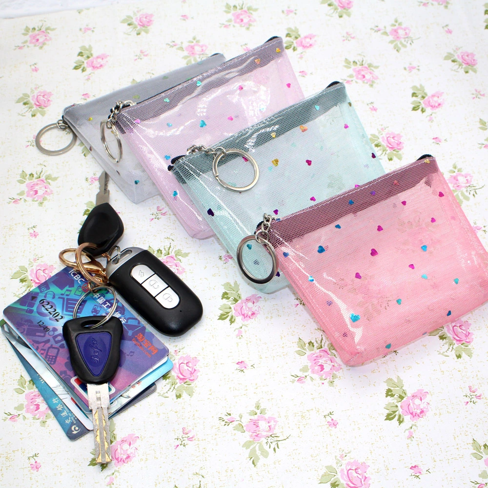 4pcs Small Purses Clear Coin Purse Small Wallet Zipper Wallet Women Change Purse
