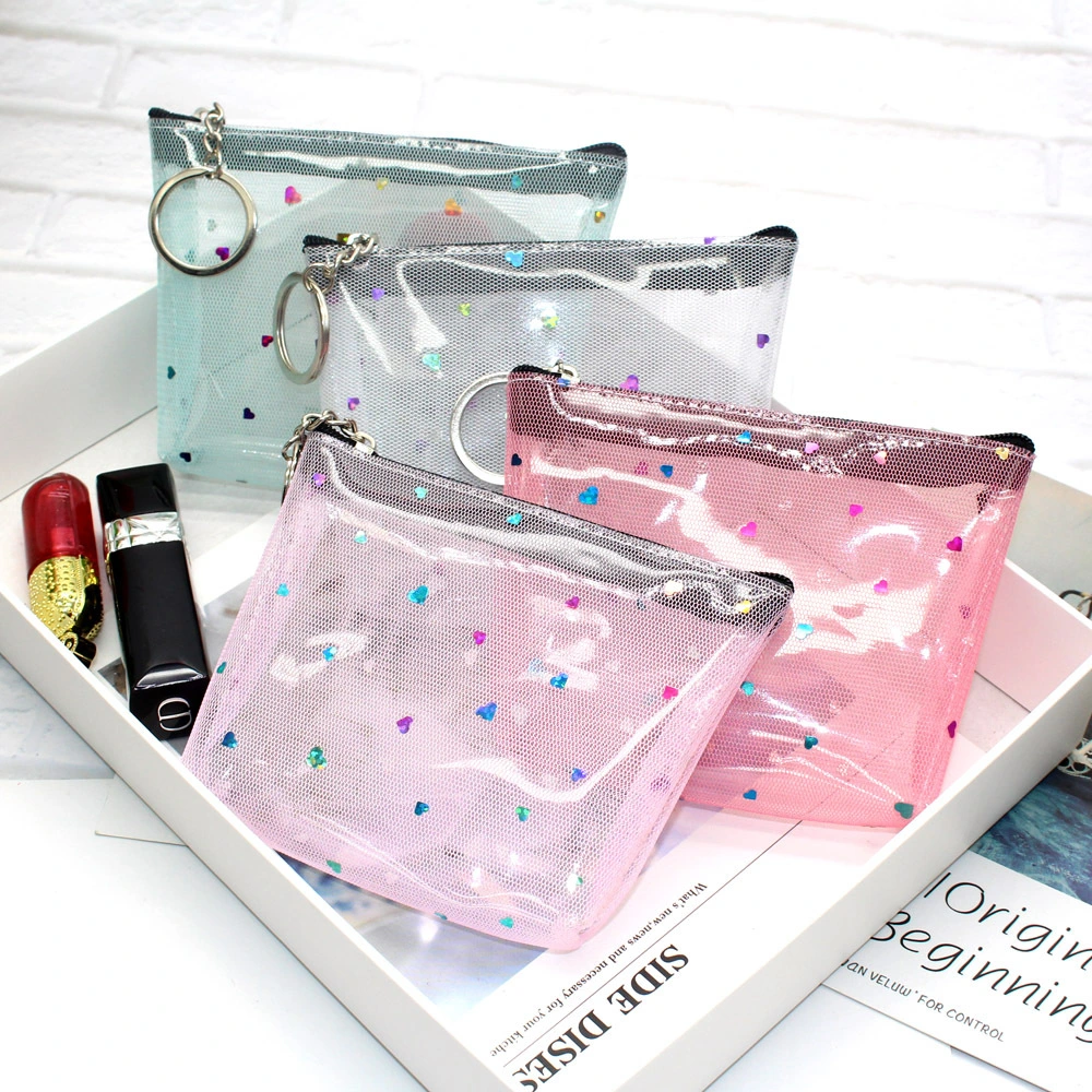4pcs Small Purses Clear Coin Purse Small Wallet Zipper Wallet Women Change Purse