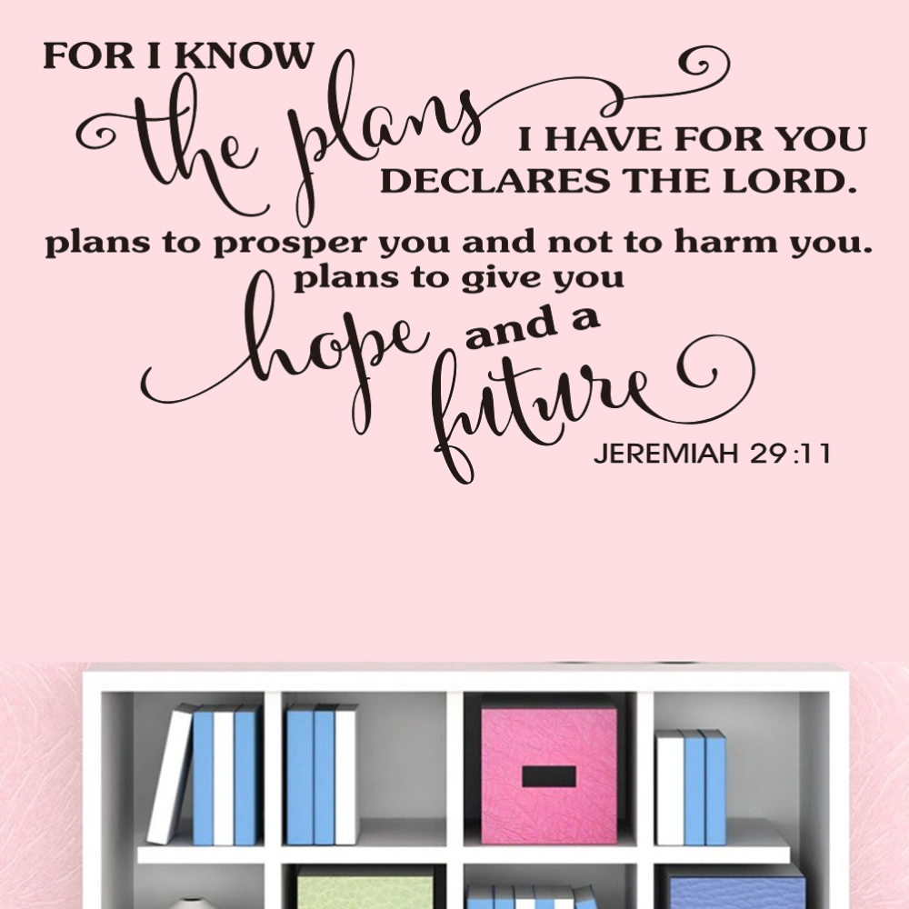 Jeremiah 29:11 Bible Verse for I Know The Plans I Have for You Wall Decal Wallpaper