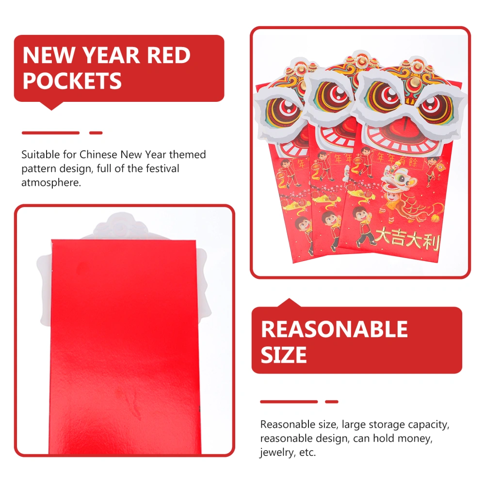 12 Pcs Year of the Tiger Red Envelopes Chinese New Year Money Pockets Red Packet