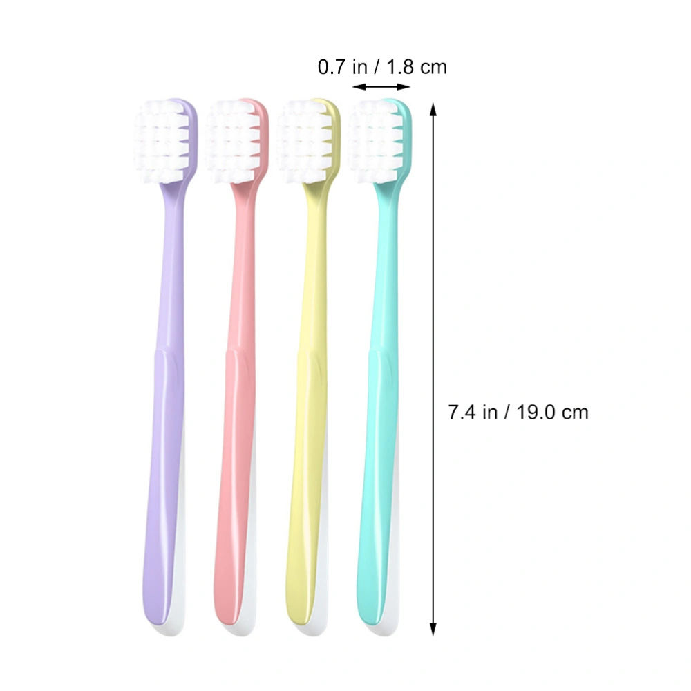 4pcs Adult Toothbrushes Widen Tooth Care Tools Toothbrushes Teeth Cleaning Tools