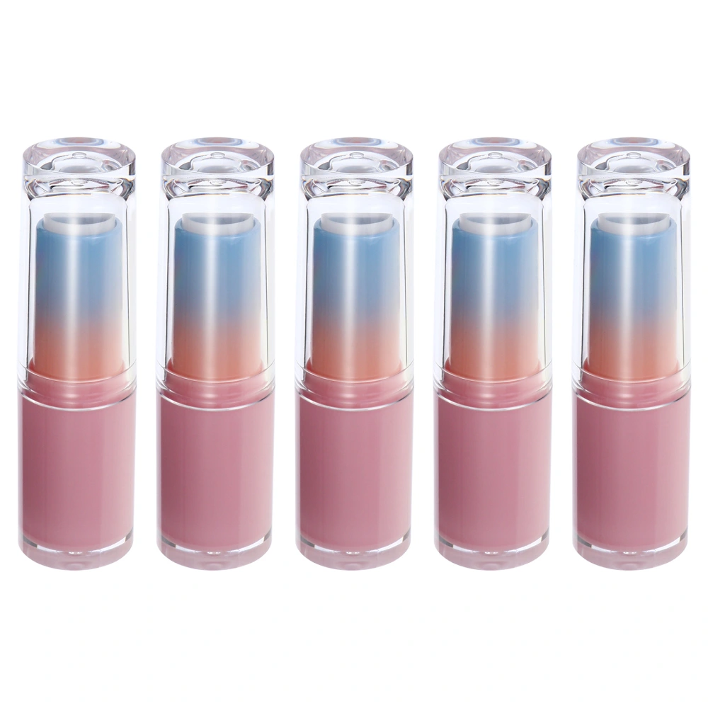 5pcs Gradient Lipstick Tubes Transparent DIY Empty Lip Balm Containers