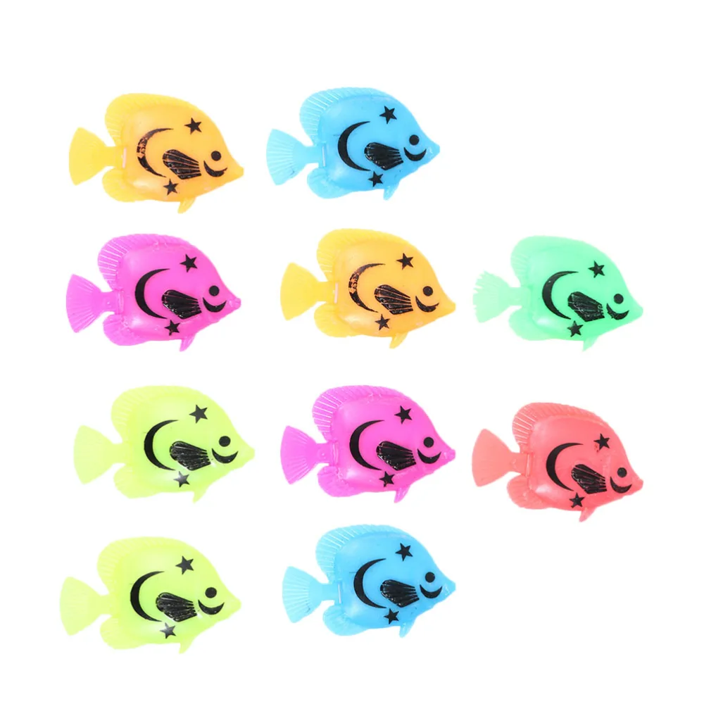 22pcs Interesting Simulation Fish Ornaments Creative Fish Tank Landscape Props