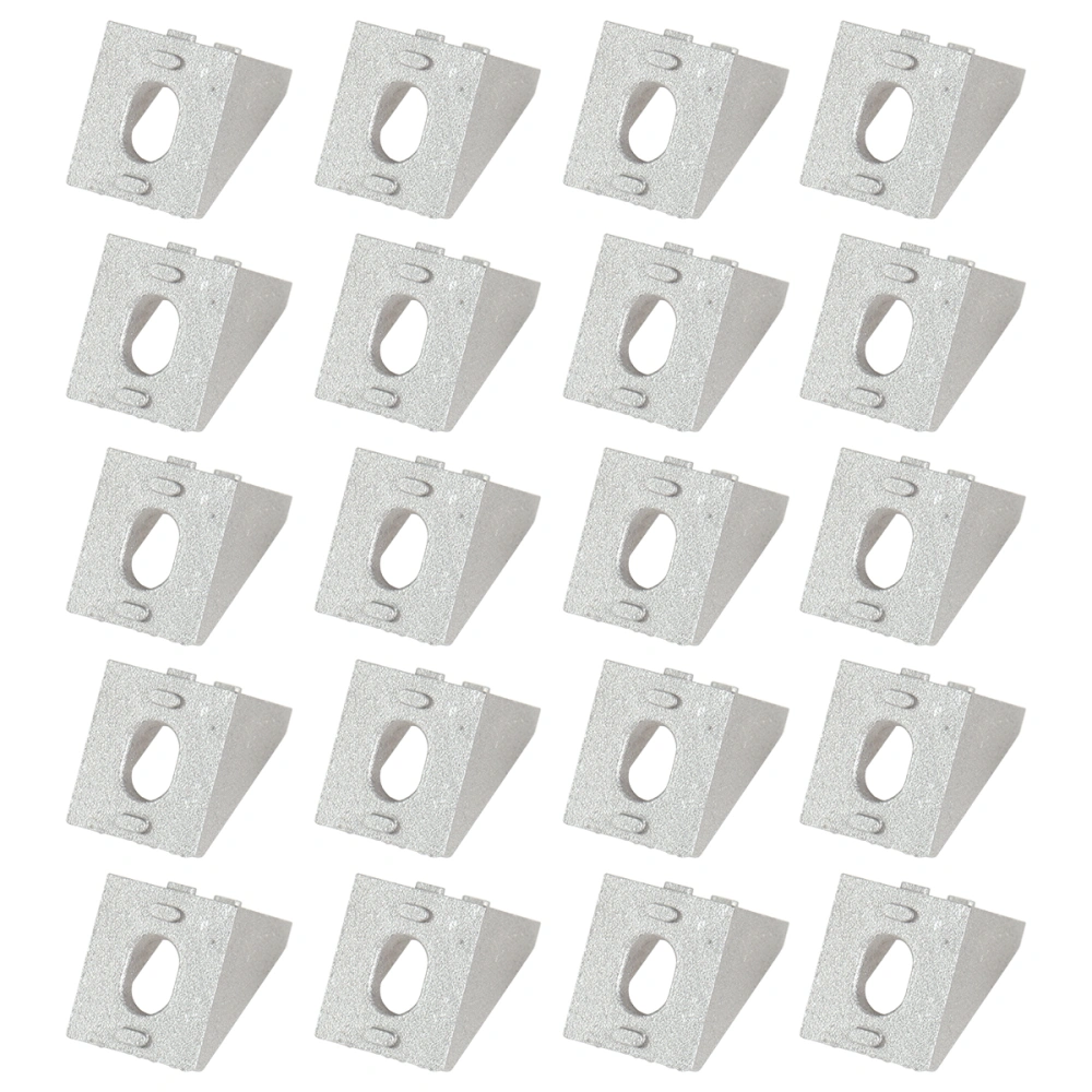 20Pcs 2020 Corner Bracket for 20mm Aluminum Extrusion (Dull Polish)