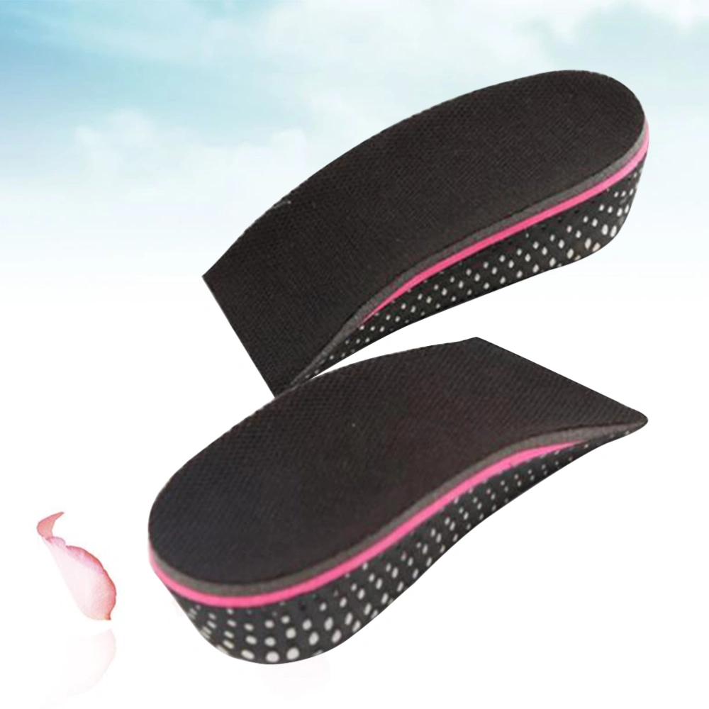 1 Pair of 5cm Height Increase Half Insole Heel Inserts Invisible Shoe Lifts Shoe Elevator Inserts for Men Women