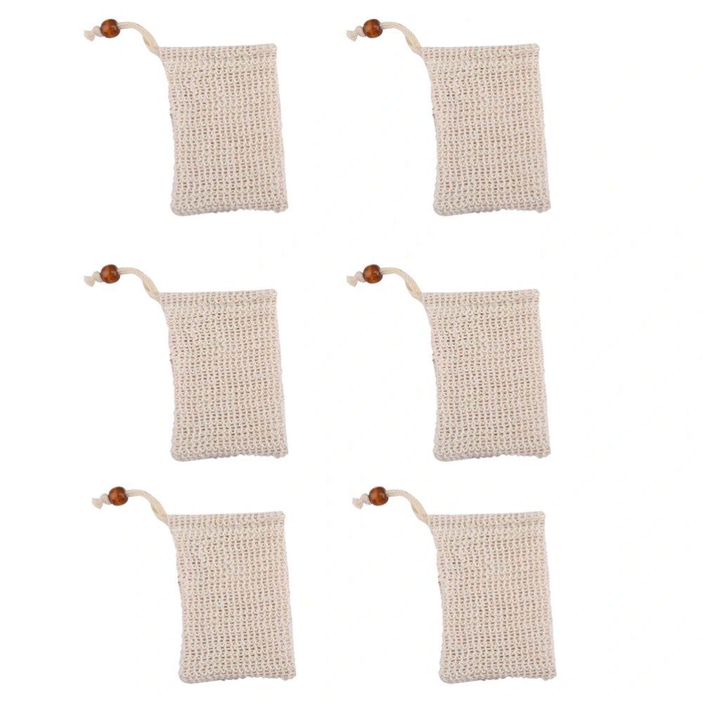 6pcs Mesh Soap Pouch Bubble Making Net Bag Face Cleansing Foaming Nets