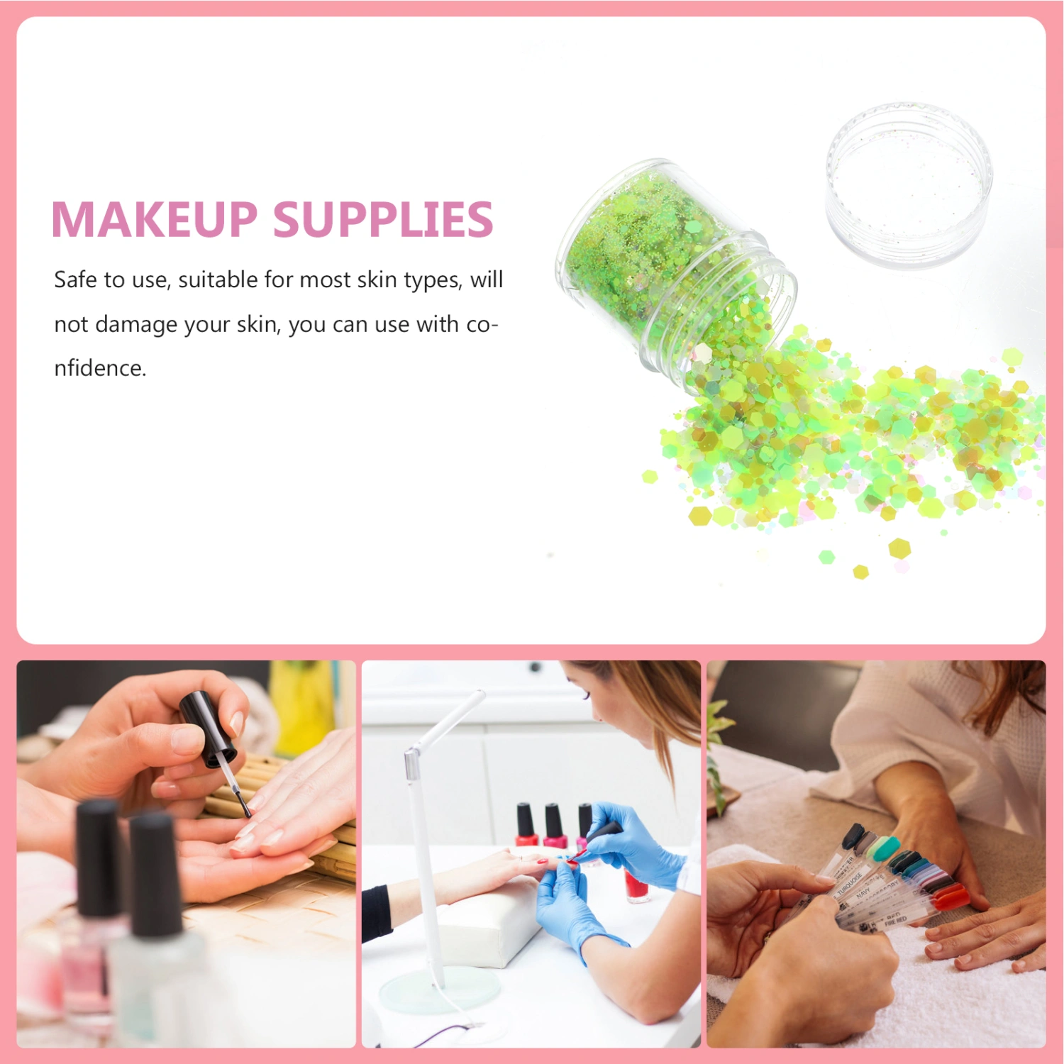 12 Boxes Glow in The Dark Glitter Nail Glitter Face Body Glitter Makeup Glitter Sequins