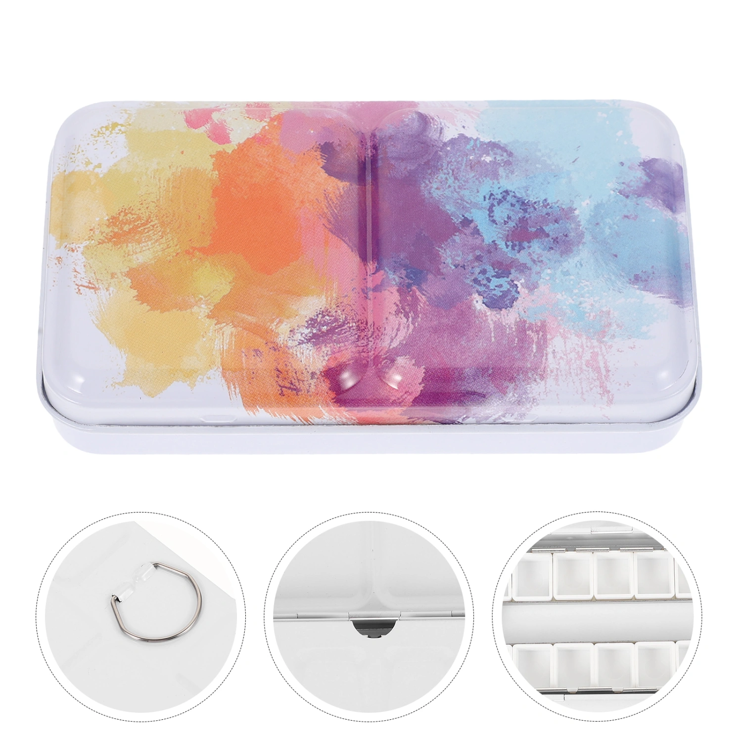 1 Set Portable Watercolor Box Watercolor Paint Pan Watercolor Pigment Box