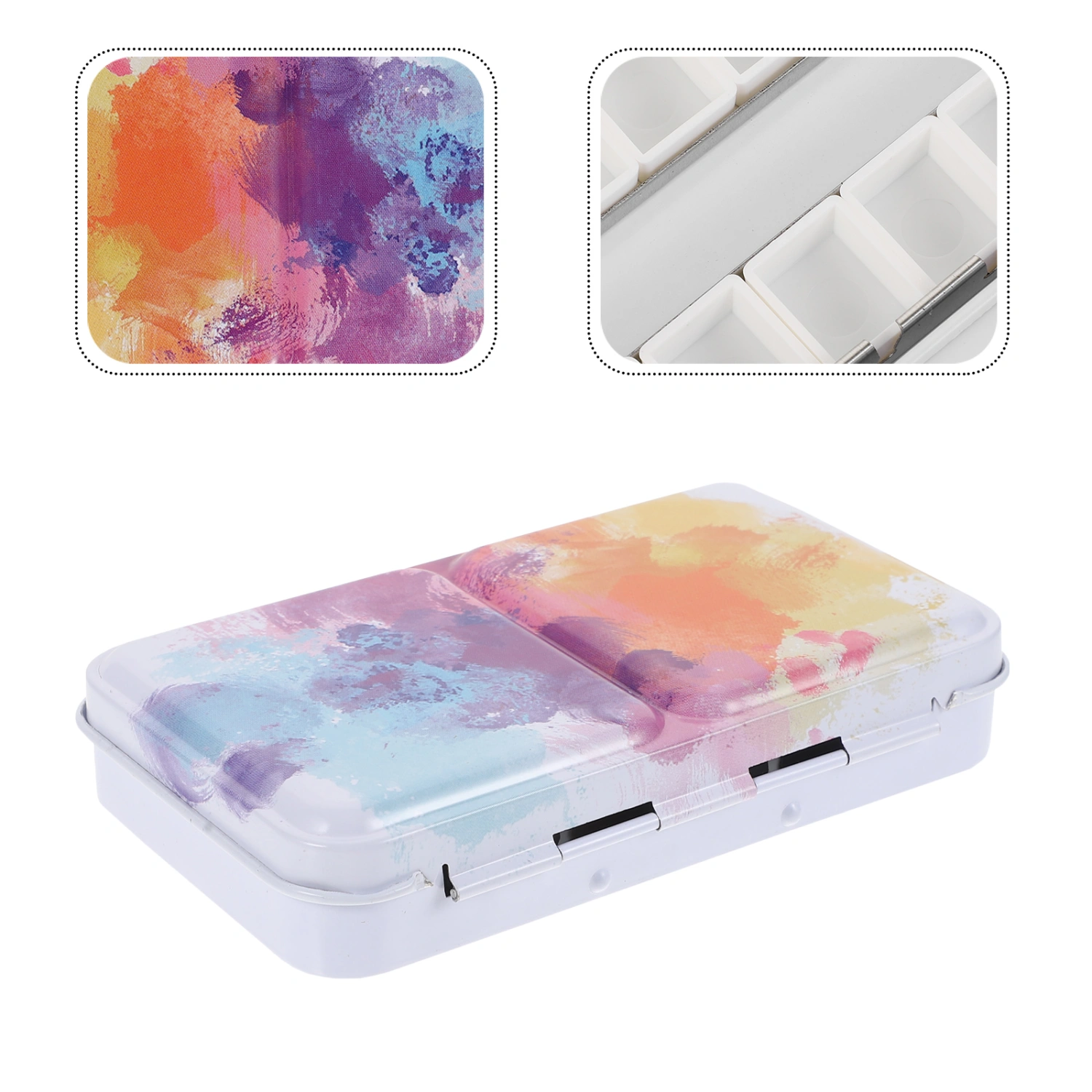 1 Set Portable Watercolor Box Watercolor Paint Pan Watercolor Pigment Box