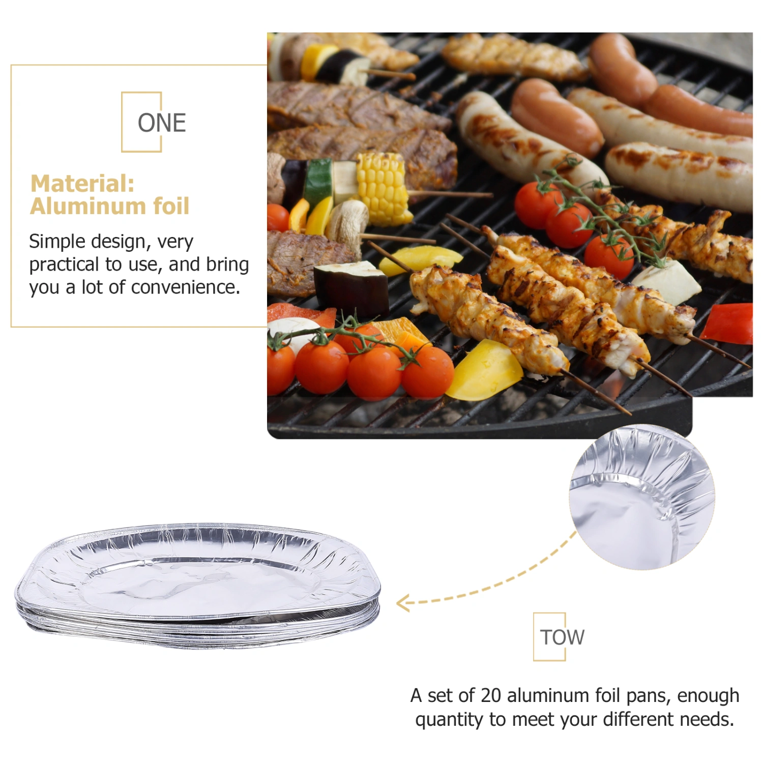 10Pcs Aluminum Foil Pans Disposable Foil Pans Tin Foil Pans Disposable BBQ Trays