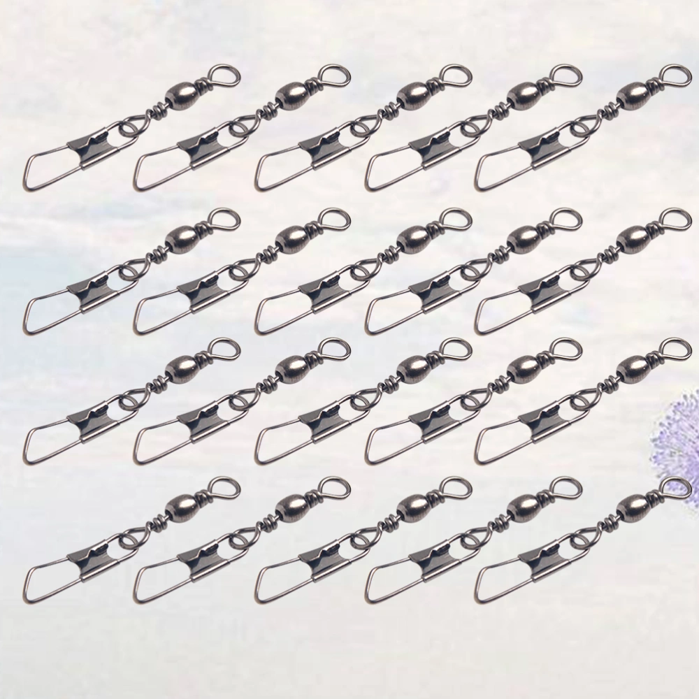 200PCS Fishing Rolling Metal Swivel Connector Solid Rings Tackle Fishing Connector