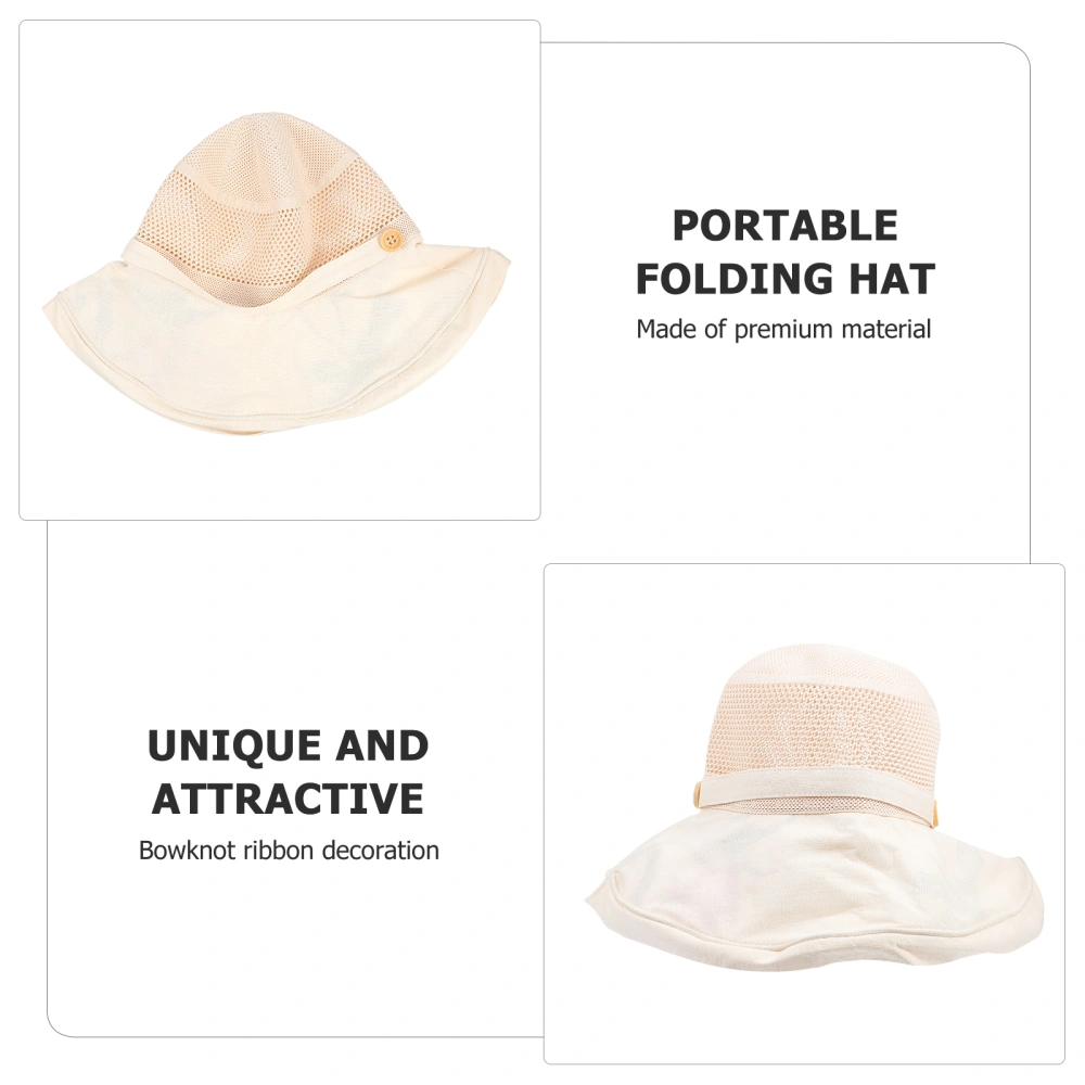 1pc Double Chic Floral Hat Portable Stylish Sun Protection for Ladies