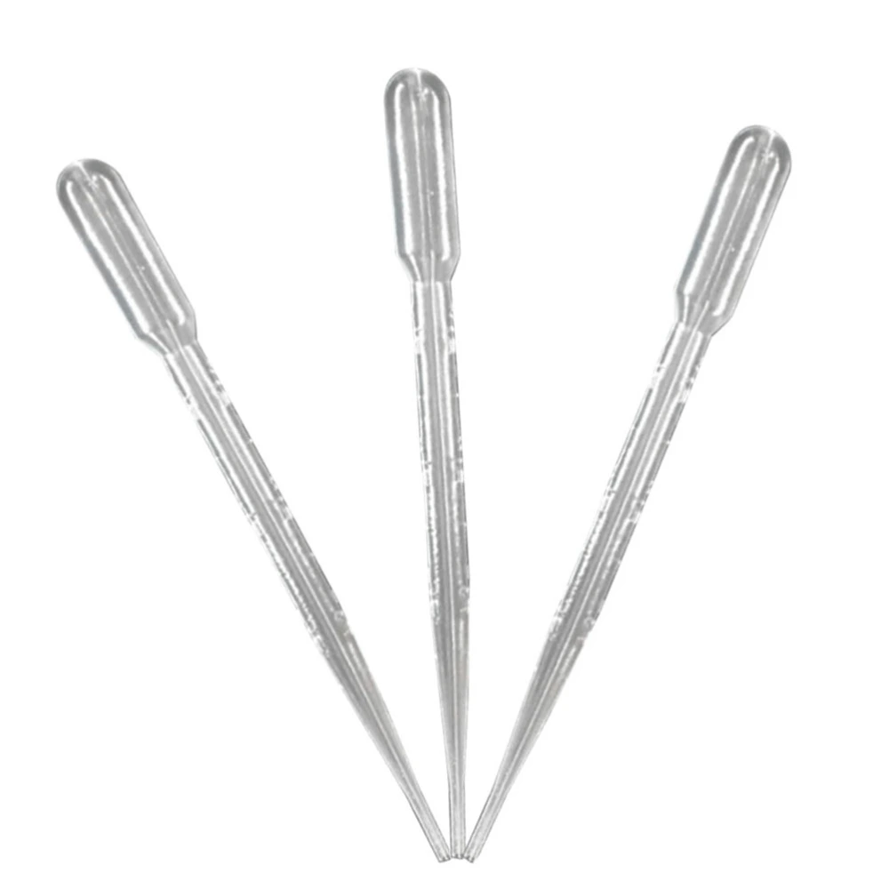 100pcs 3 ml Disposable Plastic Transfer Pipette Graduated Droppers Essential Oils Pipettes