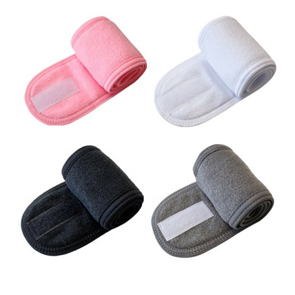 4pcs Hair Bands Yoga Headbands Women Headband (Black + Grey + White + Pink)