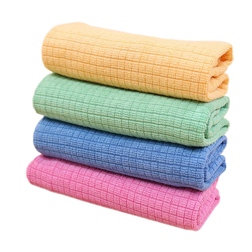 4pcs Microfiber Dishcloth Multipurpose Cleaning Towels Assorted Color Handy Cleaning Dishrags