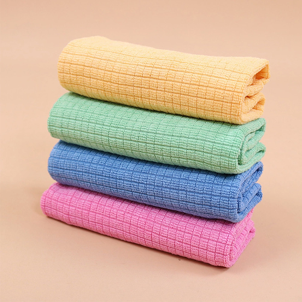 4pcs Microfiber Dishcloth Multipurpose Cleaning Towels Assorted Color Handy Cleaning Dishrags