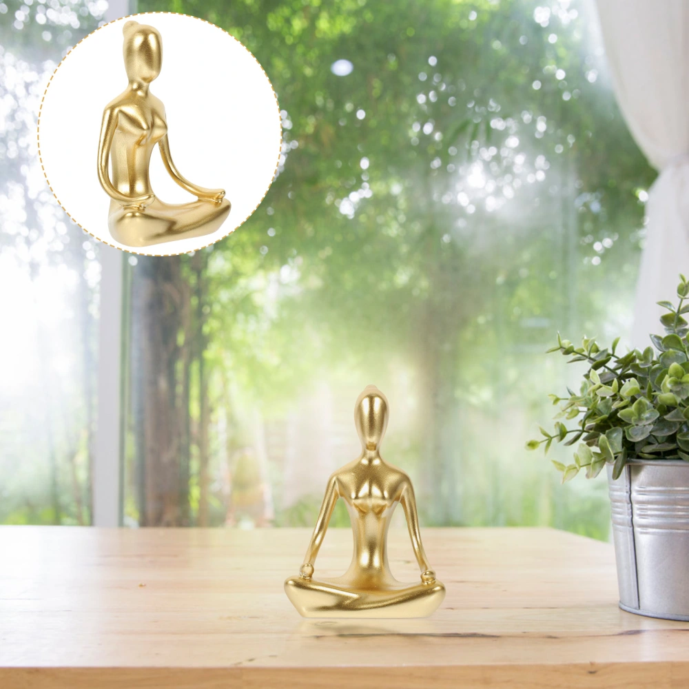 Decorative Resin Girl-shaped Craft Yoga Girl-shaped Ornament Home Adornment