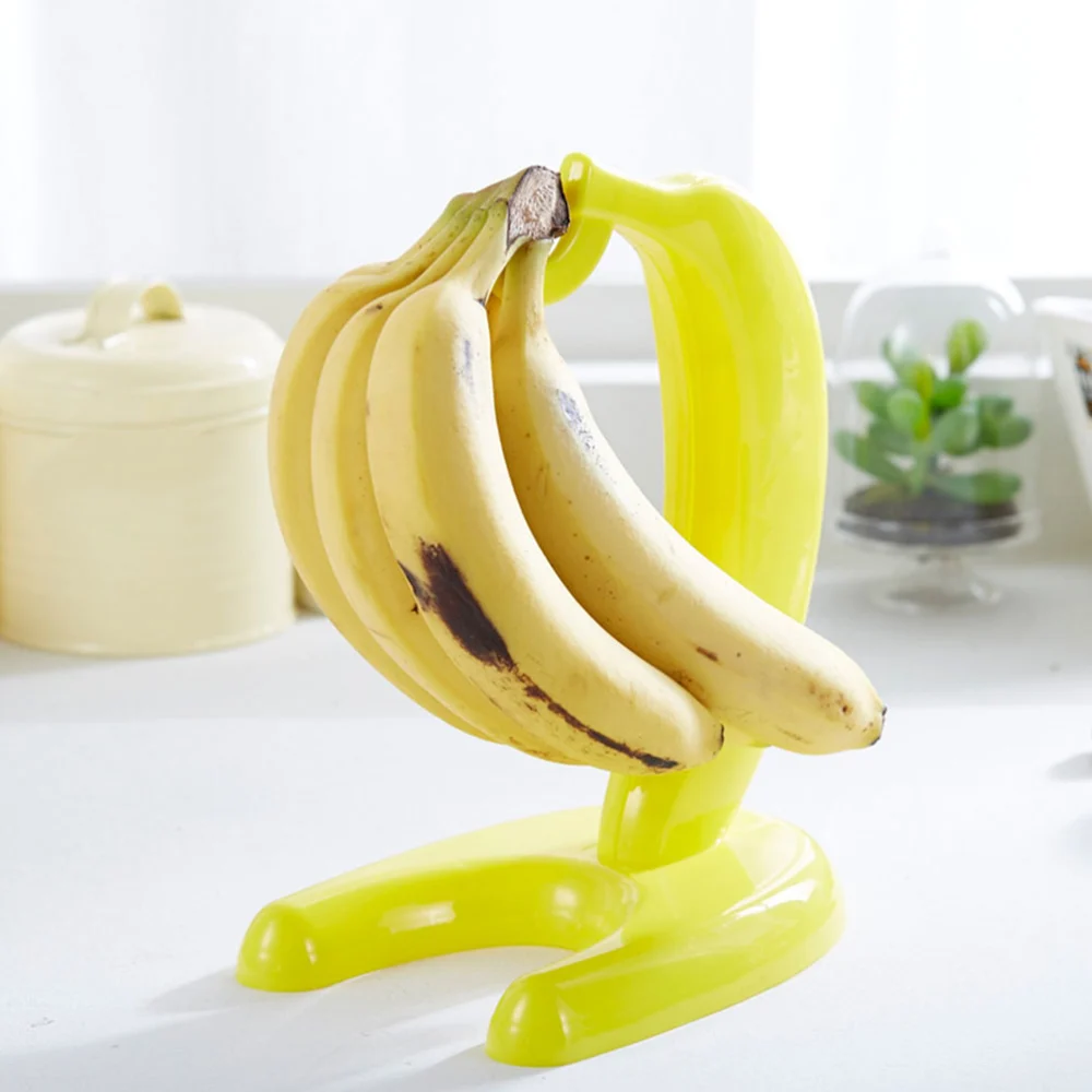 Plant Fruit Plastic Hanging Stand Holder Banana Shaped Stand for Home Kitchen Decoration